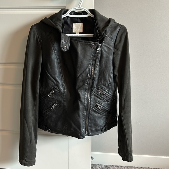 Vegan Silence + Noise Leather Jacket Medium - Picture 2 of 4